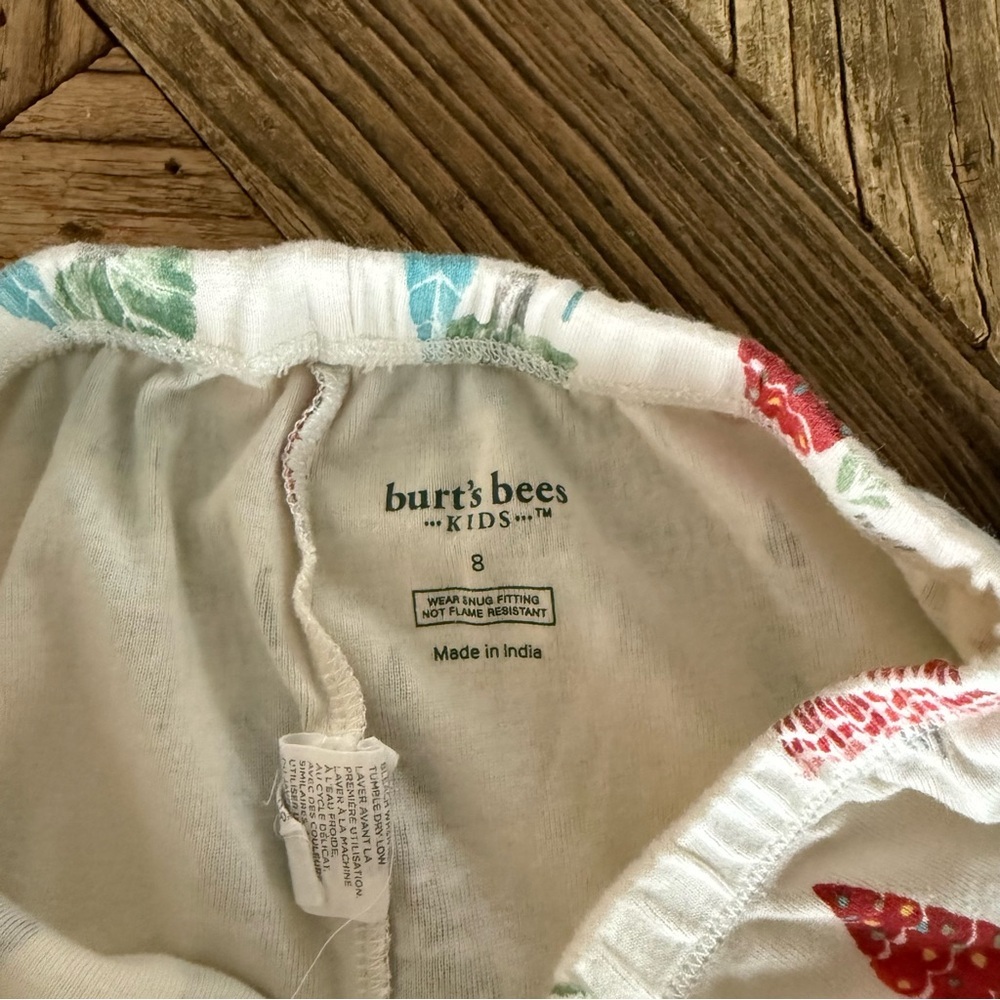 Burt's Bees Kids Pajama Set with Tree Pattern Size 8 - Picture 4 of 6